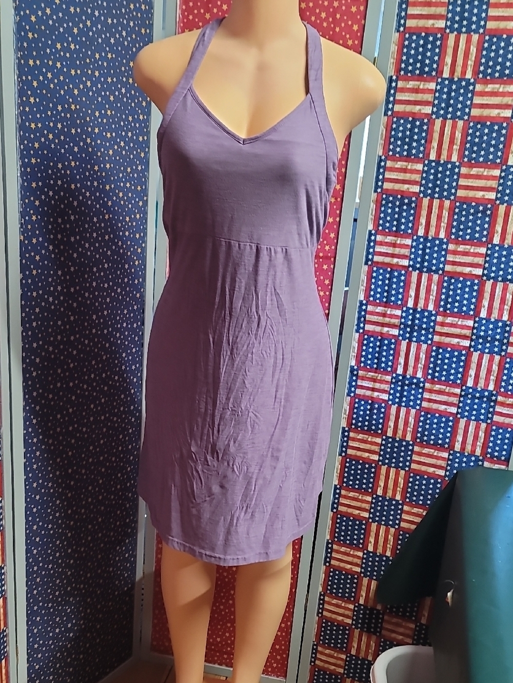 Casual Purple Halter Sundress